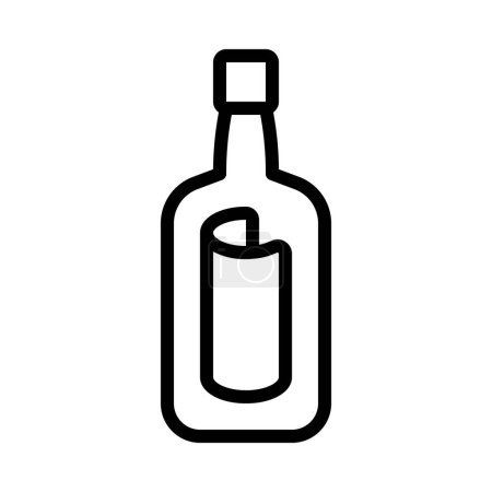 Illustration for Message Bottle icon, vector illustration - Royalty Free Image