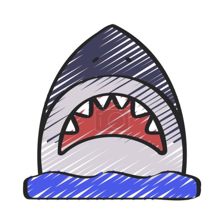 Ilustración de Shark web icon vector illustration - Imagen libre de derechos