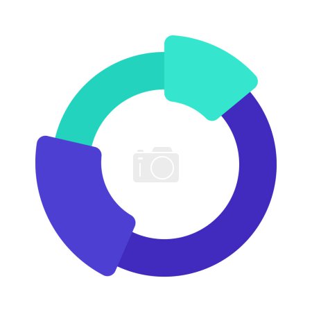 Illustration for Vector illustration of a  Donut Chart - Royalty Free Image