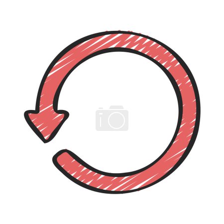 Illustration for Cycle Arrow   icon isolated on white background. vector. - Royalty Free Image