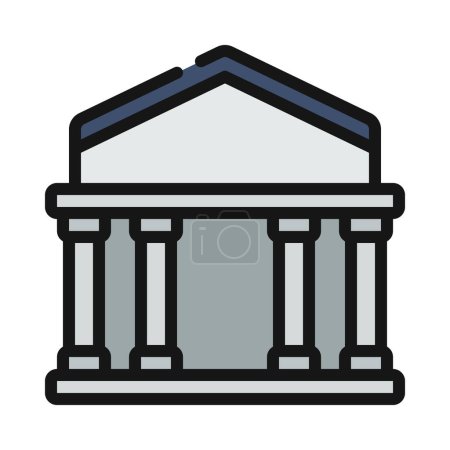 Illustration for Bank building vector icon, illustration - Royalty Free Image