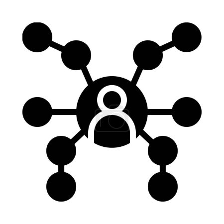 Netzwerk-Sharing-Symbol-Vektor-Illustration