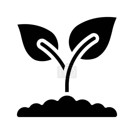 Illustration for Plant growth icon, vector illustration simple design - Royalty Free Image