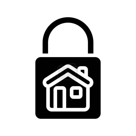 Illustration for House security vector icon. simple illustration of house isolated on white background - Royalty Free Image