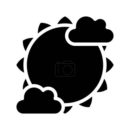 Illustration for Clouds Covering Sun Icon, Vector Illustration - Royalty Free Image