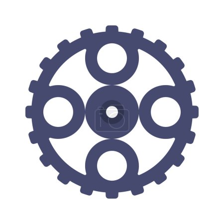 Illustration for Vector  illustration of cogwheel  web icon - Royalty Free Image