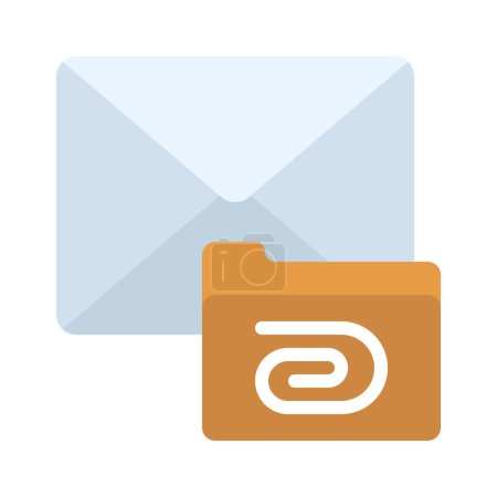 Illustration for Folder Attachment icon, vector illustration - Royalty Free Image