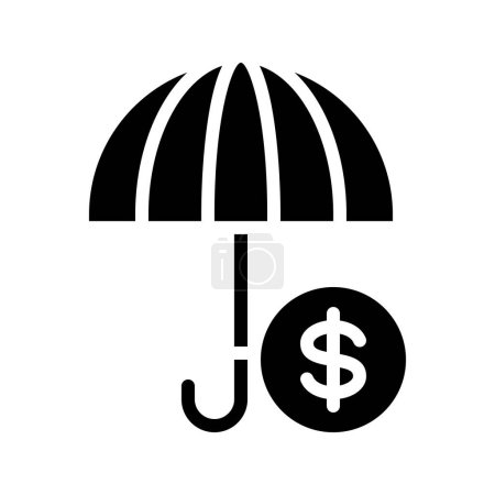 Illustration for Insurance Protection Umbrella  web icon vector illustration - Royalty Free Image