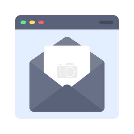 Ilustración de Icono de correo electrónico web, ilustración vectorial - Imagen libre de derechos
