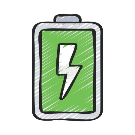 Ilustración de Batería completa icono web ilustración vectorial - Imagen libre de derechos