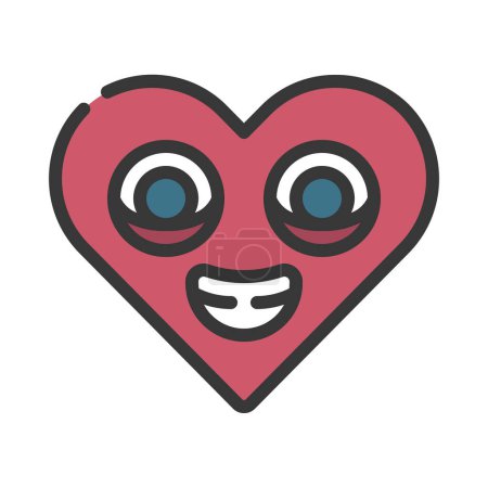 Illustration for Heart Emoji  icon vector illustration - Royalty Free Image