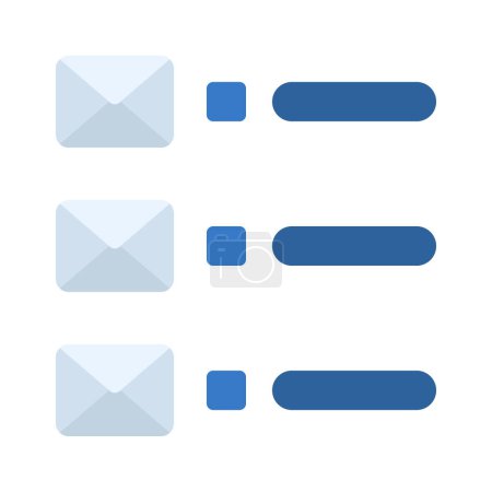 Ilustración de Icono de lista de correo, ilustración vectorial - Imagen libre de derechos