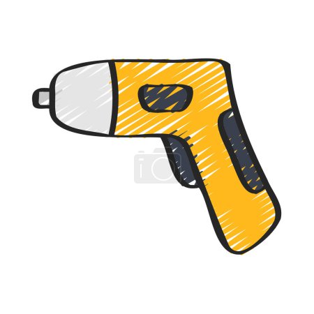 Illustration for Small Electric Screwdriver icon vector illustration - Royalty Free Image
