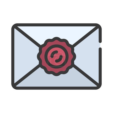 Illustration for Official Email, Isolated Icon On White Background - Royalty Free Image