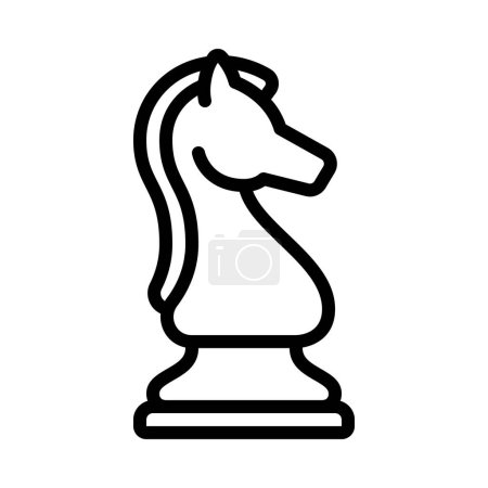 Téléchargez les illustrations : Illustration vectorielle de Knight Chess Piece - en licence libre de droit