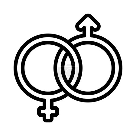 Illustration for Gender web icon vector illustration - Royalty Free Image