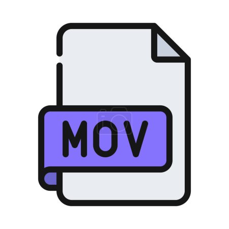 MOV-Dateisymbol, Vektorillustration