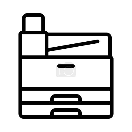 Ilustración de Icono de la impresora de oficina, ilustración web simple - Imagen libre de derechos