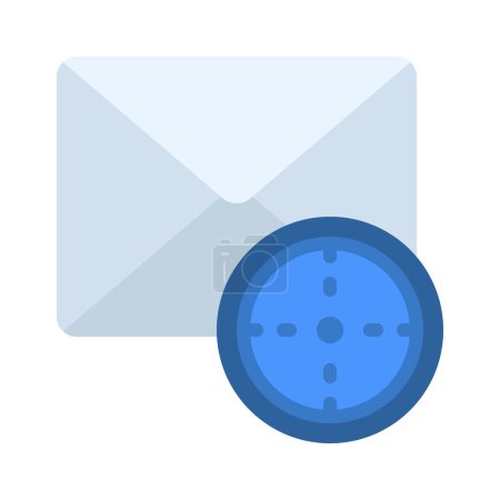 Illustration for Email Targeting Icon, Vector Illustration - Royalty Free Image