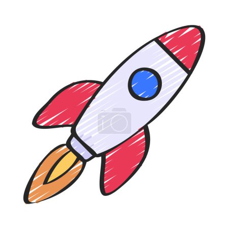 Illustration for Rocket launch icon, vector illustration simple design - Royalty Free Image