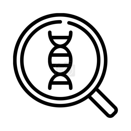 Téléchargez les illustrations : Analyse ADN icône plate, illustration vectorielle - en licence libre de droit