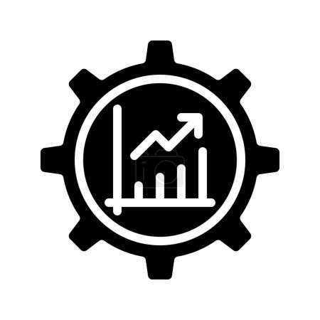 Ilustración de Icono de gestión de gráficos vector contorno. crecimiento del negocio. análisis de datos - Imagen libre de derechos