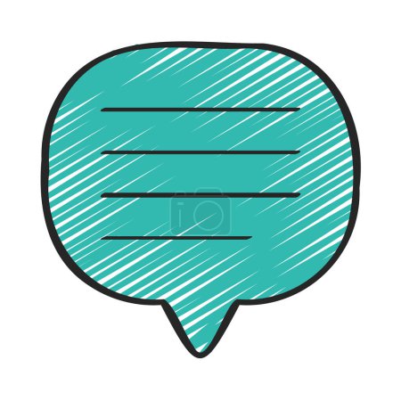 Illustration for Oval Message icon, vector illustration - Royalty Free Image