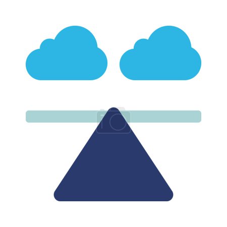 Cloud Load Balancing Icon, Vector Illustration