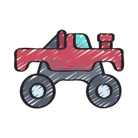 Illustration for Monster Truck icon vector illustration - Royalty Free Image