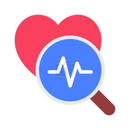 Téléchargez les illustrations : Icône médicale de santé cardiaque dans le style lisse - en licence libre de droit