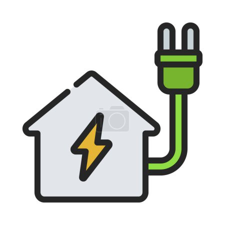 Illustration for Electric Plug House icon, vector illustration - Royalty Free Image