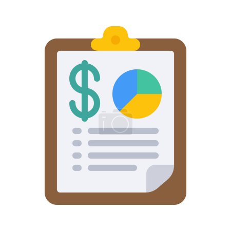Illustration for Financial Report web icon vector illustration - Royalty Free Image