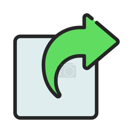 Ilustración de Compartir icono de flecha vector ilustración - Imagen libre de derechos