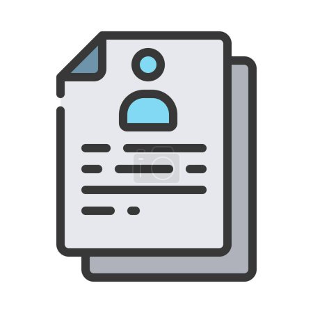 Illustration for Profile Document icon, vector illustration - Royalty Free Image