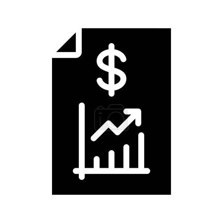 Ilustración de Ficha de Finanzas Icono del documento, vector premium - Imagen libre de derechos