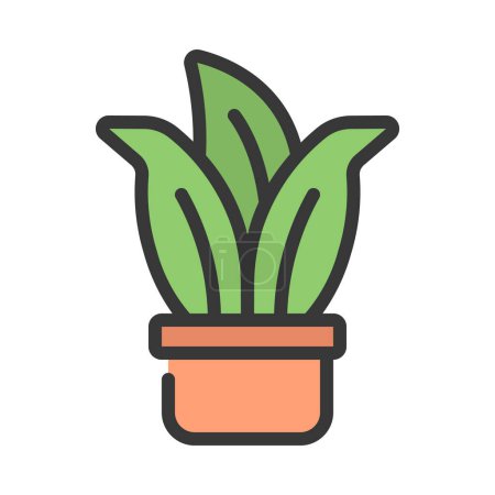 Illustration for Snake Plant web icon vector illustration - Royalty Free Image