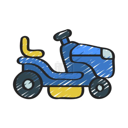 Illustration for Lawn Mowing web icon vector illustration - Royalty Free Image