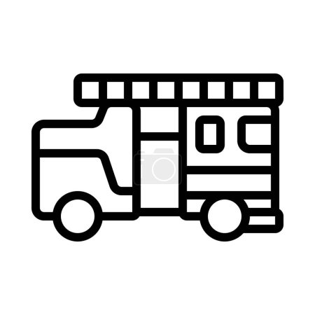 Illustration for Fire Truck icon, vector illustration - Royalty Free Image