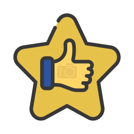 Illustration for Thumbs Up Star icon, vector illustration - Royalty Free Image