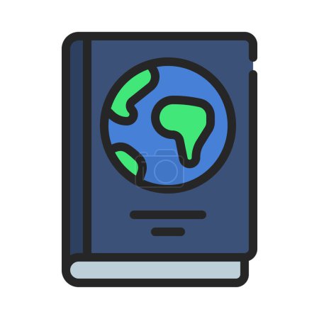 Illustration for Geography Book icon, vector illustration - Royalty Free Image