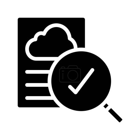Illustration for Audit Cloud Document Icon, Vector Illustration - Royalty Free Image