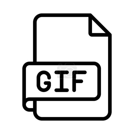 Ilustración de Icono de archivo GIF, ilustración vectorial - Imagen libre de derechos