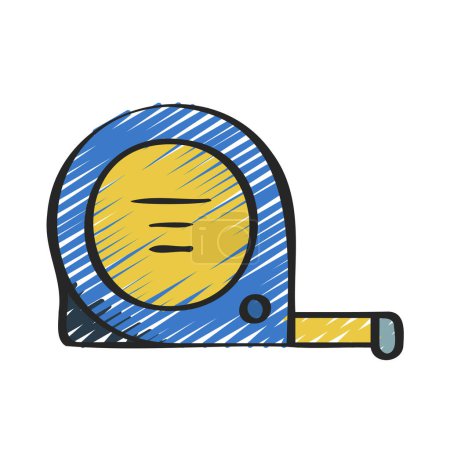 Illustration for Tape Measure web icon vector illustration - Royalty Free Image
