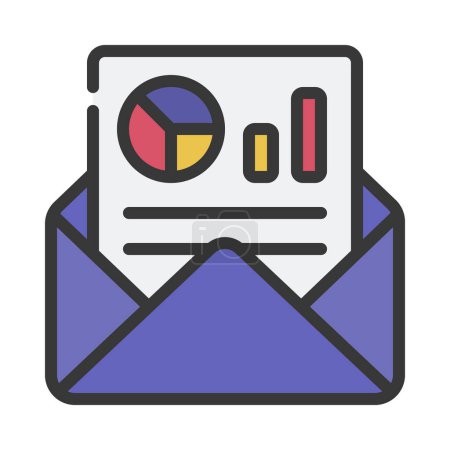 Illustration for Accountant Email vector flat icon - Royalty Free Image