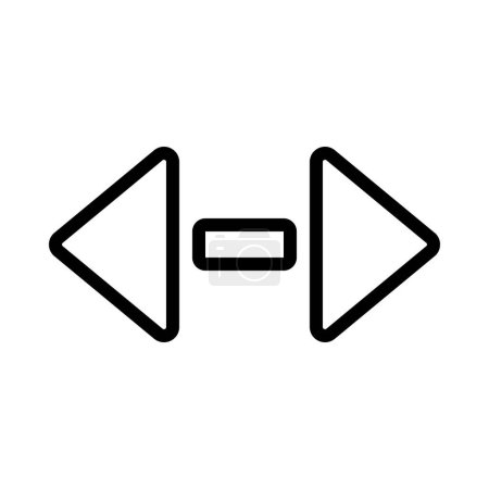 Ilustración de Dos flechas con ilustración de vector de icono web de línea - Imagen libre de derechos