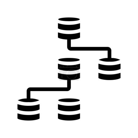 Icono de datos no estructurados, ilustración vectorial    