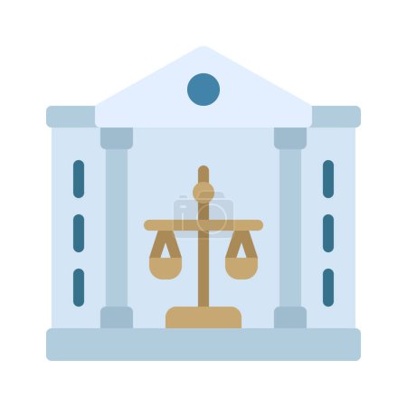 Illustration for Courthouse icon, vector illustration - Royalty Free Image