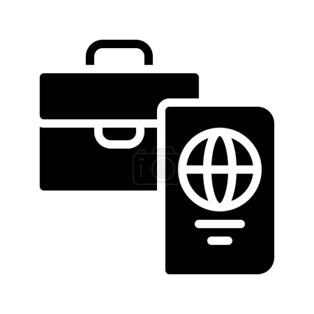 Ilustración de Icono web Business Passport ilustración vectorial - Imagen libre de derechos
