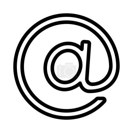 Illustration for Email At Sign, Isolated Icon On White Background - Royalty Free Image