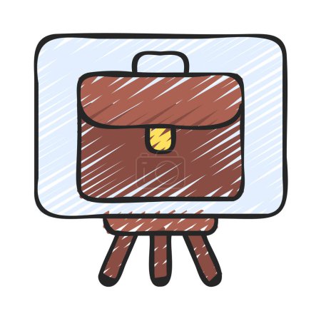 Téléchargez les illustrations : Business Training illustration vectorielle de l'icône web - en licence libre de droit